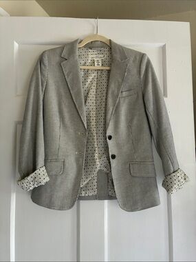 Label of Graded Goods Light Gray Pinstripe Women’s Blazer Size 4